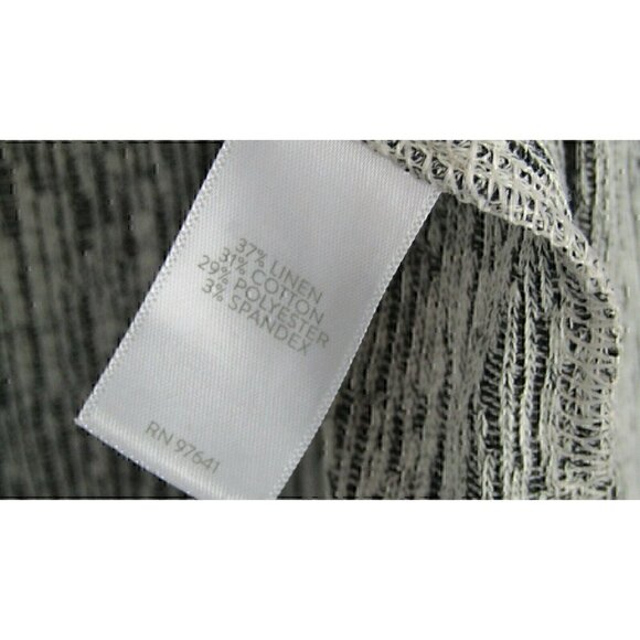 Pure Jill Linen Blend One button White Gray Small - Picture 3 of 5